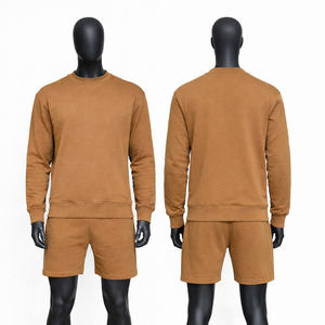 Personalized Design Fashion <b>Mens</b> <b>Short</b> & Sweatshirt Set Custom Logo 100% Cotton Breathable & Low MOQ Full Sleeves Shirt & <b>Shorts</b> - Product Image 1