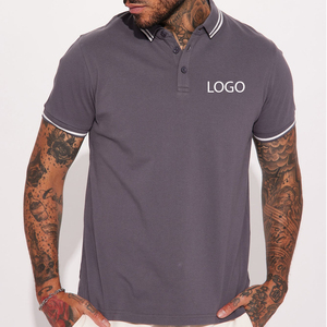 ออกแบบคุณภาพสูง คอเสื้อพับได้ ราคาโรงงานถูก ปี 2026 / เสื้อยืดลำลองผู้ชาย ผ้าเนื้อนุ่ม ทนทาน - Product Image 1