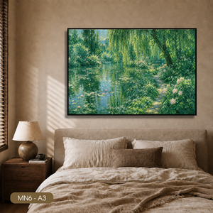 Peinture sur toile vintage de luxe, art mural en soie, décoration intérieure, décoration classique pour la maison, OEM du Vietnam, marque HALO - Product Image 6