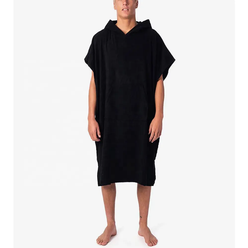 Bestverkopende Egyptische Katoen Surf Capuchon Poncho Voor Volwassen Strandreizen Op Maat Logo Superzacht Baby Verschonen Poncho Handdoek