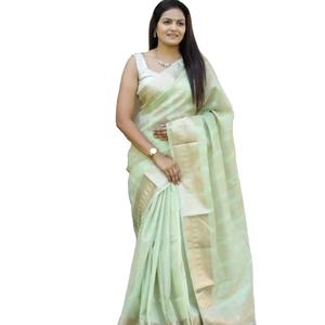 Kota doriya Saree ผลิตจากชาวอินเดียนนุ่มน้ำหนักเบาสำหรับงานปาร์ตี้ - Product Image 1
