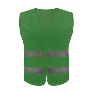 Gilet de sécurité réfléchissant haute visibilité vert en polyester unisexe avec bandes réfléchissantes - Product Image 1