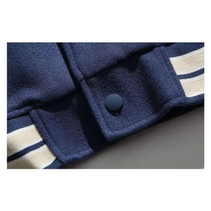 Chaqueta Bomber Varsity Personalizable y Elegante de Piel de Vaca con Lana Curtida, Estilo Urbano, de Alta Calidad, para Hombre, con Bordado, Resistente al Viento, para Invierno - Product Image 6