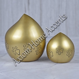 Handmade Pet Cremation Urn With Classic Design and Natural Metal Finish for Lasting <b>Memories</b> by Axiom Home Accents - Product Image 6