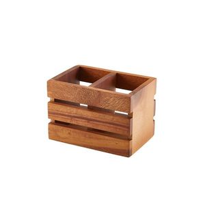 Boîte à couverts en bois de qualité supérieure pour comptoir de cuisine, organiseur d'ustensiles avec un design artisanal classique - Product Image 2