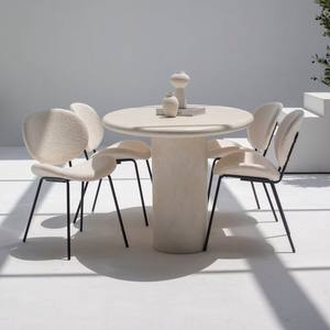 Table à manger en micro-béton moucheté Vandana Aureo Mira avec un design artistique moderne - Product Image 3