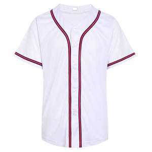 Uniforme de Béisbol Estampado al por Mayor, Personalizado en Rosa y Azul Claro, Auténtico Jersey de Béisbol con Rayas Blancas y Negras, Gran Venta - Product Image 1