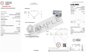 Diamante Imperial Shine de 3.50 Quilates, Claridad G VVS2, Cultivado en Laboratorio, Corte Ovalado CVD, Certificado IGI para Creaciones Personalizadas - Product Image 2