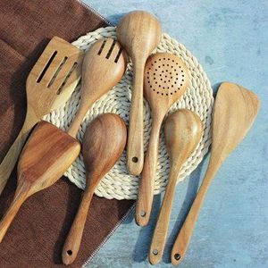 Juego de Cubiertos de Madera Natural Premium, Reutilizables, para Comedor y Cocina, con un Aspecto Elegante y Sofisticado - Product Image 1
