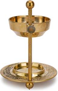 Brûleur d'encens indien Bakhoor fait main de haute qualité, 100% matières premières naturelles, construction métallique écologique pour usage religieux - Product Image 3