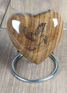 Wholesale Custom Shape Engraved Wooden Cremation <b>Urns</b> for Human Ashes Wood <b>Urns</b> for Pets <b>Dogs</b> and Cats With Best Quality - Product Image 2