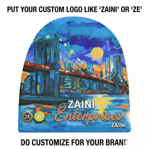 ZAINI Bonnet unisexe 100% acrylique à revers avec motif tête de mort pour l'extérieur et les voyages, chapeau d'hiver - Product Image 1