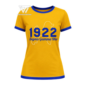 Camiseta Universitaria Personalizada al por Mayor con Estampado de la Hermandad Griega Sigma Gamma Rho 1922 para Mujer, Artículos Griegos - Product Image 1