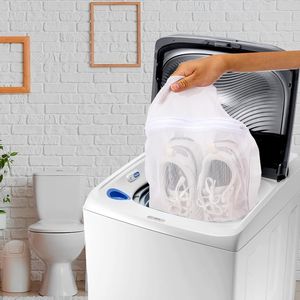 Grande borsa a rete HoneyComber per asciugatrice Sneaker lavare sacchi per biancheria con cinturino a cerniera per la maggior parte delle porte dell'asciugatrice - Product Image 1