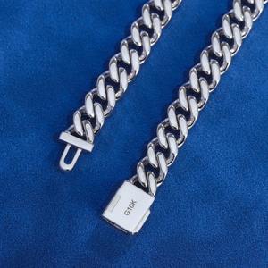 Premium Unisex Hiphop Custom Link Chain <b>Necklace</b> Gold Plated Round Brilliant Cut Diamond White Color <b>D</b> Third Party Appraisa - Product Image 2