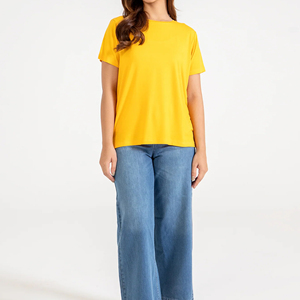 Factory Price High Quality Summer Women's Regular Fit Crew Neck Short Sleeve Casual T-<b>Shirt</b> Cotton Blend Breathable Customizable - Product Image 5