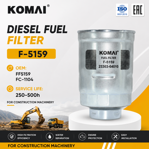 Filtre à carburant diesel KOMAI FF5159 FC-1104 FC-1115 P550385 FT1182 6654854A1 ELG5221 HHV0051920 pour KOMATSU - Product Image 1
