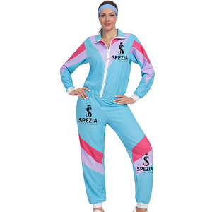 SPEZIA International Women's Color Blocked Tracksuit <b>Set</b> Full Sleeve Turndown Collar Sporty All Seasons Wear - Product Image 1