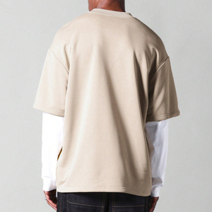 Camiseta Glory Custom Oversized con estampado gráfico desgastado, nueva camiseta moderna de manga larga de doble capa para ropa urbana unisex. - Product Image 2