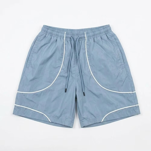 Wholesale Custom Logo Light Blue Men's Polyester <b>Wind</b> <b>Breaker</b> Shorts Sets Summer Breathable Quick Dry Outwear Highstreet Hoodies - Product Image 3