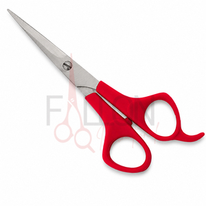 Red <b>Handle</b> Barber Scissors Professional Hair Cutting Scissors Stainless Steel Salon <b>Shears</b> - Product Image 4
