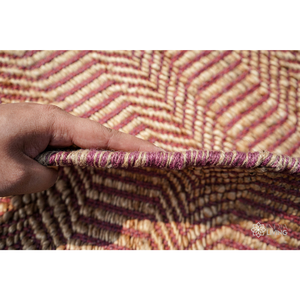 Alfombra de Yute Ondulada Color Rosa Palo, Envío Inmediato |   Alfombra de Fibra Natural de Pelo Corto |   Venta al por Mayor Directa de Fábrica - Product Image 1