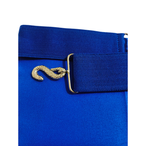 Elegant Masonic Blue Lodge Apron for Freemasons Embroidered Officer Regalia with Adjustable Waist Belt - Product Image 6