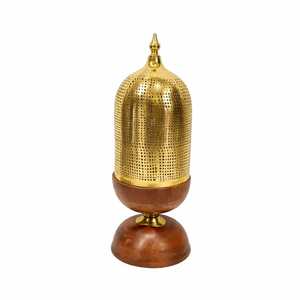 Deluxe Metal Wood Mabkhara Bakhoor Burner Handmade <b>Incense</b> <b>Holder</b> with Decorative Floral Pattern for Frankincense - Product Image 2