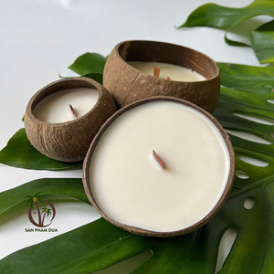 PROVEEDOR CONFIABLE DE VELAS DE CERA DE COCO DE 300 GRAMOS CON AROMA REPELENTE DE INSECTOS EN VIETNAM/ PROVEEDOR DE VELAS DE CERA DE COCO - Product Image 1