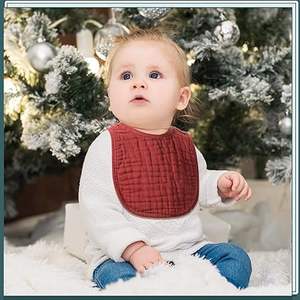 Bavoirs en mousseline élégants pour bébé, 95% bambou, 5% élasthanne, port confortable - Product Image 4