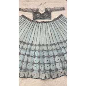 Ropa de fiesta para mujer Lehenga Choli con diseño elegante de secuencia de trabajo - Product Image 5