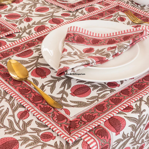 Indian Handmade Premium Quality Eco-friendly Floral Pattern Cotton <b>Table</b> <b>Cover</b> Modern Style for Wedding Use - Product Image 3
