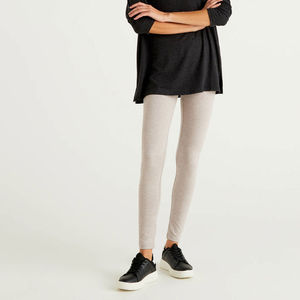 Women <b>Legging</b> Mid Waist Breathable Seamless Cotton Bamboo Fiber Casual Sport Gym Fitness Workout Short Custom Logo OEM - Product Image 3