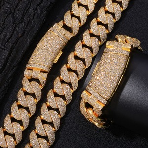 Luxury Diamond Look Hip Hop <b>Chain</b> Necklace with Premium Cubic Zirconia for Anniversary Gifts Parties and Everyday Style - Product Image 5