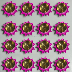 Portavelas Decorativo de Latón Rosa, Lámpara de Aceite para Mesa de Comedor, Iluminación Ambiental y Decoración del Hogar - Product Image 4