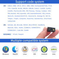 Escáner de código de barras 2D de alta velocidad EMT8196 MRZ OCR USB RS232 CMOS Módulo de escáner de código QR para PDA