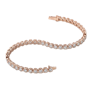 IGI Certified Round Cut Lab Grown Diamond Luxury Tennis Bracelet 9K 10K 14K 18K Solid Gold Minimalist Stackable Wedding Bracelet - Product Image 3