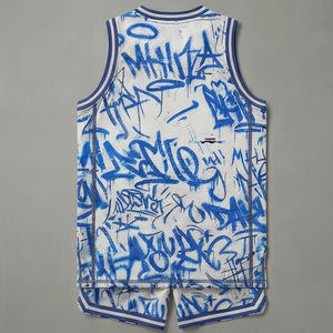 Conjunto de Uniforme de Baloncesto Sublimado Personalizado MALUZA, Talla Grande, Tejido de Malla Transpirable, Secado Rápido, Ropa Deportiva Unisex, Mercado Estadounidense, Profesional - Product Image 3