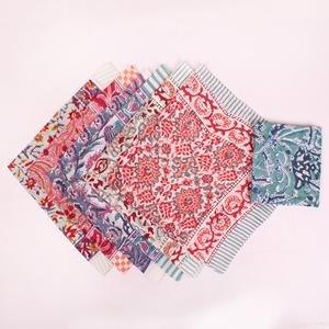 Pañuelo y Bufanda Floral de Algodón Orgánico Estampado a Mano, Transpirable, Sostenible, para las Cuatro Estaciones, Unisex, Estilo Boho, para Cuello y Cabello - Product Image 4