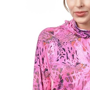 Lightweight Printed <b>Women's</b> <b>Running</b> Shirt With <b>Cap</b> Performance Long Sleeve UV Protection <b>Running</b> Outdoor Hiking Sports Shirt - Product Image 3