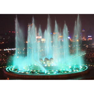 Fabricantes de Fuentes Grandes para Exteriores, Fuente Musical de Acero Inoxidable Personalizada con Luces LED de Colores - Product Image 1