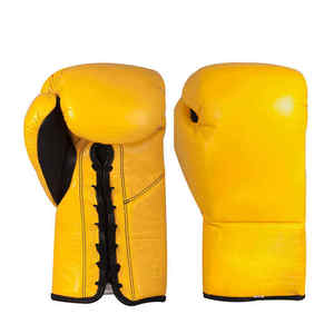 Vente directe d'usine, conception de couleur personnalisée, gants de boxe professionnels pour adultes, fermeture à lacets, cuir respirant, entraînement en plein air - Product Image 2