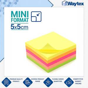 Fabricant leader de notes autocollantes néon multicolores de qualité supérieure - Bloc de 250 feuilles, 50x50 mm, en vente - Product Image 2
