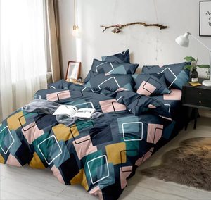 Modern Solid Pattern 100% Cotton Duvet Cover Set 3Pcs All-Season Breathable 300TC - Product Image 6