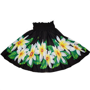 Falda Maxi Bordada con Estampado Floral Tropical Hawaiano para Mujer, Ligera y Fluida, Ideal para Vacaciones de Otoño - Product Image 1