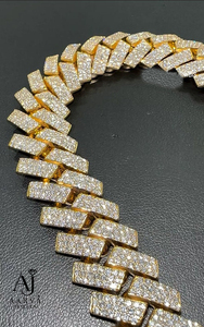 Cadena Cubana de Plata de Ley 925 con Moissanita VVS, Collar Hiphop Chapado en Oro, Joyería Unisex para Fiestas y Bodas - Product Image 6