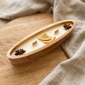 Support de bougie en bois naturel fait main NEHA ENTERPRISES, élégant et vintage, pour la décoration de la maison, des mariages, de la table à manger, du cheminée et du bureau - Product Image 1