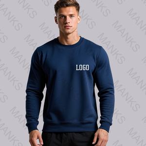 100% Cotton Crew Neck Heavyweight Oversized Men's <b>Hoodies</b> Custom Logo Workout Sweatshirts Print Sportswear <b>Gym</b> Use OEM MOQ 60 - Product Image 1