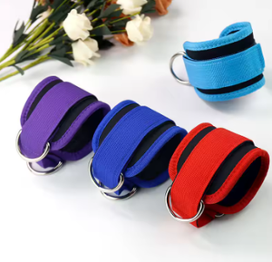 1 unidad de soporte ajustable con anillo en D para tobillo y muñeca, con correa acolchada, para entrenamientos de gimnasio, ejercicios de kickback en máquina de cable para piernas y glúteos - Product Image 5