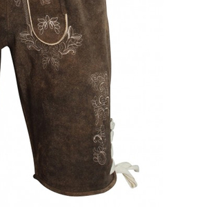 Pantalones Cortos de Cuero Genuino, Diseño Moderno, Estilo Bávaro Oktoberfest, Pantalones Cortos de Patrón Sólido de Alta Gama - Product Image 6